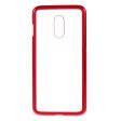 OnePlus 7 Magnetisk Cover m. Glasbagside - Rød Online now