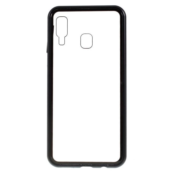 Samsung Galaxy A30 Magnetisk Cover m. Glasbagside - Sort For Cheap