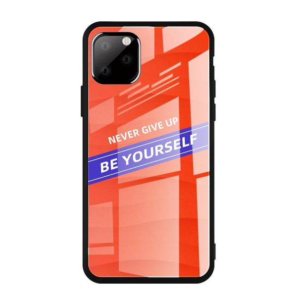 iPhone 11 Pro Max Cover m. Glasbagside - Be Yourself - Rød Fashion