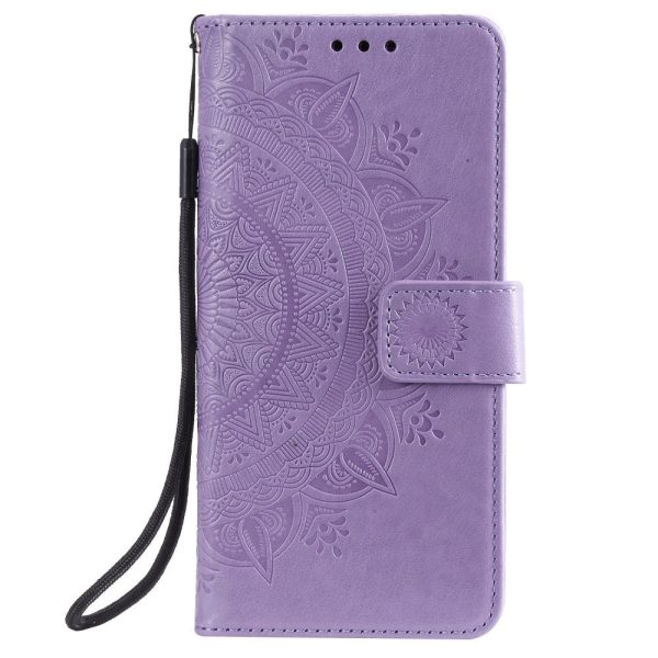 iPhone 11 Læder Cover m. Pung - Mandala Mønster Lilla Supply