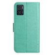 Motorola Moto E22   E22i Flip Cover m. Kortholder - Blomster & Sommerfugle - Cyan For Cheap