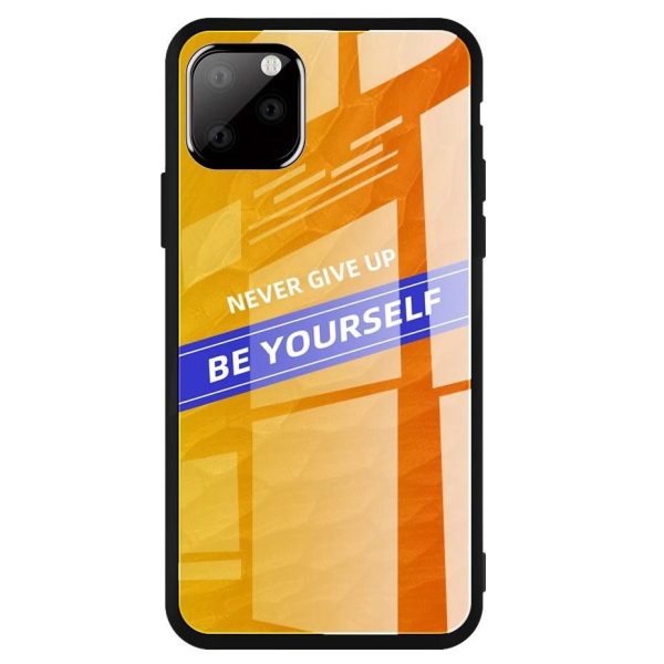 iPhone 11 Pro Cover m. Glasbagside - Be Yourself - Orange Online Sale