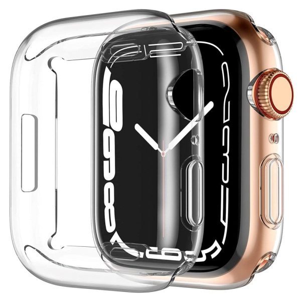 Apple Watch 9 8 7 (41mm) Fleksibelt Plastik Cover m. Indbygget Skærmbeskyttelse - Gennemsigtig Discount