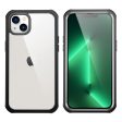 iPhone 14 Hybrid Bagside Cover m. Glas Skærmbeskyttelse - Gennemsigtig   Sort For Discount