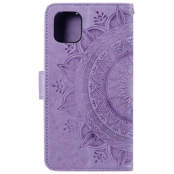 iPhone 11 Læder Cover m. Pung - Mandala Mønster Lilla Supply