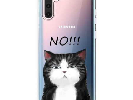 Samsung Galaxy Note 10 Gennemsigtigt Plastik Cover m. Sur Kat Online now