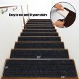 15 Pieces 30 x 8 Inch Slip Resistant Soft Stair Treads Carpet-Black Online Sale