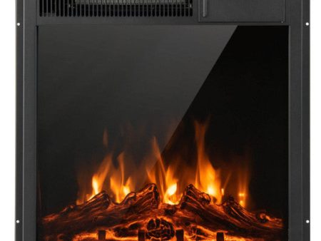 18 22.5 Inch Electric Fireplace Insert with 7-Level Adjustable Flame Brightness-22.5 inches Cheap