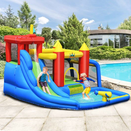 Inflatable Bouncer Bounce House with Water Slide Splash Pool without Blower Online