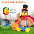 6 Feet Thanksgiving Inflatable Turkey with Pumpkin Fall Harvest Decor with Lights Fashion