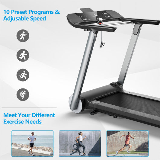 Italian Designed Folding Treadmill with Heart Rate Belt and Fatigue Button Online Sale