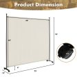 6 Feet Single Panel Rolling Room Divider with Smooth Wheels-White Sale