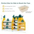 3-in-1 Kids Toy Storage Organizer with Bookshelf Corner Rack For Discount