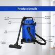 3 in 1 6.6 Gallon 4.8 Peak HP Wet Dry Vacuum Cleaner with Blower-Blue Sale