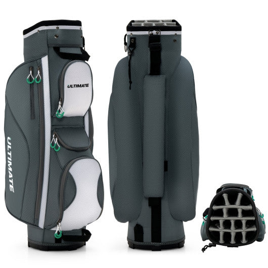 14 Dividers Golf Cart Bag with 7 Zippered Pocket For Discount