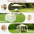 10 Feet x 13 Feet Tent Canopy Shelter with Removable Netting Sidewall-Beige For Discount