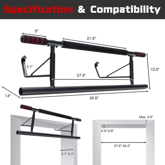 Pull-up Bar for Doorway No Screw for Foldable Strength Training Supply