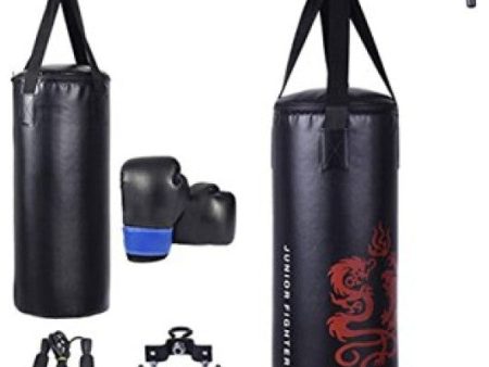 5 Pieces 40Lbs Filled Punching Boxing Set with Jump Rope and Gloves Fashion