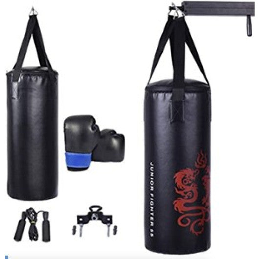 5 Pieces 40Lbs Filled Punching Boxing Set with Jump Rope and Gloves Fashion