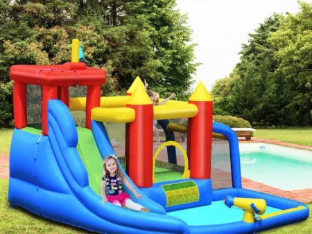 Inflatable Bounce House Splash Pool with Water Climb Slide Blower included For Discount