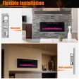 42 50 60 72 Inch Ultra-Thin Electric Fireplace with Decorative Crystals-50 inches Hot on Sale