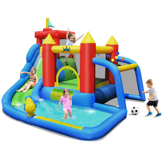 Inflatable Bouncer Bounce House with Water Slide Splash Pool without Blower Online