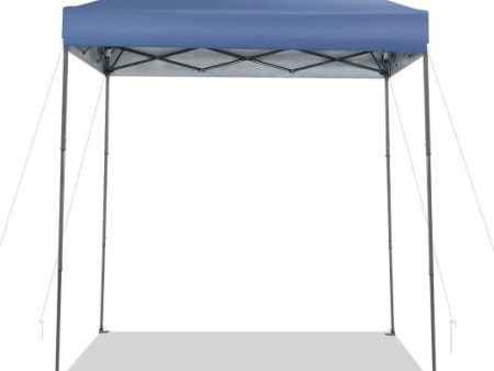 6.6 x 6.6 Feet Outdoor Pop-up Canopy Tent with UPF 50+ Sun Protection-Blue Supply