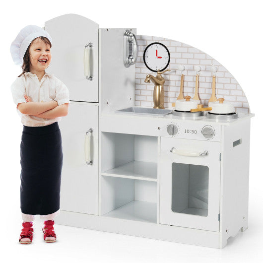 Kids Kitchen Playset Pretend Play Cooking Set with Vivid Faucet and Telephone For Cheap