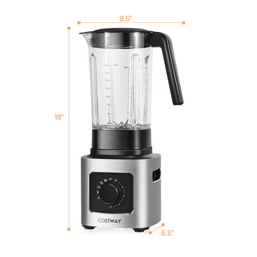 1500W 5-Speed Countertop Smoothie Blender with 5 Presets and 68oz Tritan Jar-Silver Discount