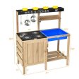 Outdoor Mud Kids Kitchen Playset Wooden Pretend Play Toy with Kitchenware Cheap