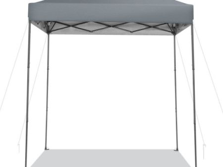 6.6 x 6.6 Feet Outdoor Pop-up Canopy Tent with UPF 50+ Sun Protection-Gray Hot on Sale