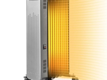 1500W Portable Oil-Filled Radiator Heater for Home and Office-Black Online now