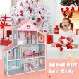 3-Tier Toddler Doll House with Furniture Gift for Age over 3 For Discount