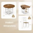 5 Piece Round Kitchen Dining Set with Drop Leaf Table Top Discount