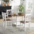 5 Piece Round Kitchen Dining Set with Drop Leaf Table Top Discount