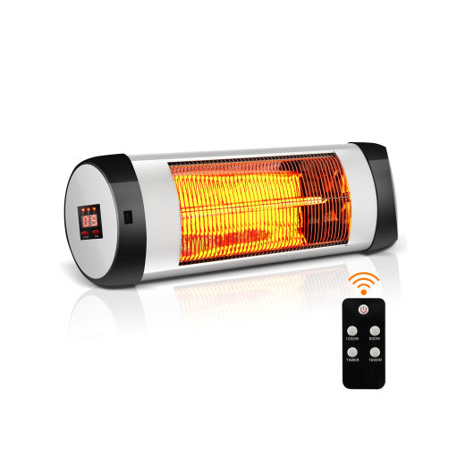 1500W Wall-Mounted Electric Heater Patio Infrared Heater with Remote Control Discount