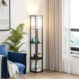 Modern Floor Lamp with Shelves and Drawer Discount