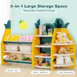 3-in-1 Kids Toy Storage Organizer with Bookshelf Corner Rack For Discount