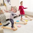 12-Piece Kids Wooden Balance Beam with Colorful Steeping Stones For Cheap