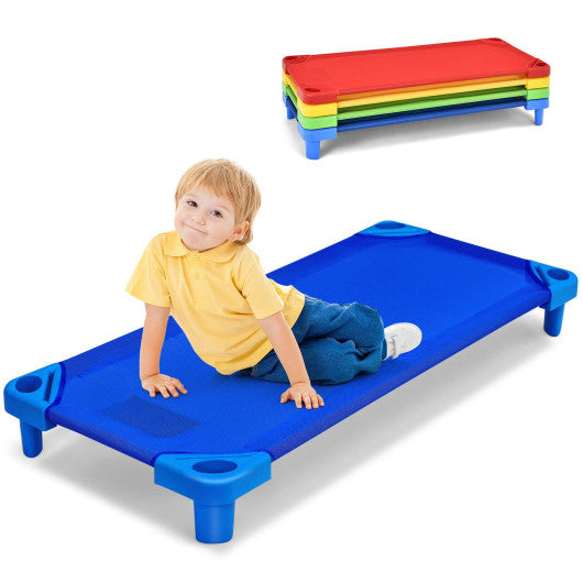 Pack of 4 Colorful Kids Stackable Naptime Cot Sale