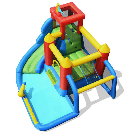 Inflatable Bouncer Bounce House with Water Slide Splash Pool without Blower Online