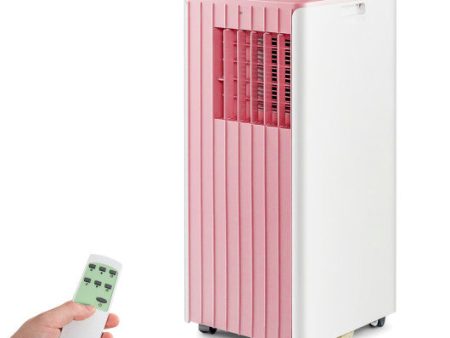 3-in-1 10000 BTU Air Conditioner with Humidifier and Smart Sleep Mode-Pink Online Sale