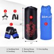 5 Pieces 40Lbs Filled Punching Boxing Set with Jump Rope and Gloves Fashion