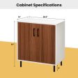 Wood Buffet Side Cabinet with 2 Doors and 5-Position Adjustable Shelf-Walnut For Cheap