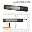 1500W Outdoor Electric Patio Heater with Remote Control-Black Online