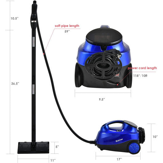 2000W Heavy Duty Multi-purpose Steam Cleaner Mop with Detachable Handheld Unit-Blue Discount