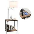 360° Rotatable Floor Lamp with End Table and USB Charging Ports Cheap