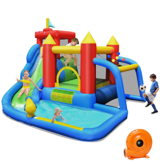 Inflatable Bounce House Splash Pool with Water Climb Slide Blower included For Discount