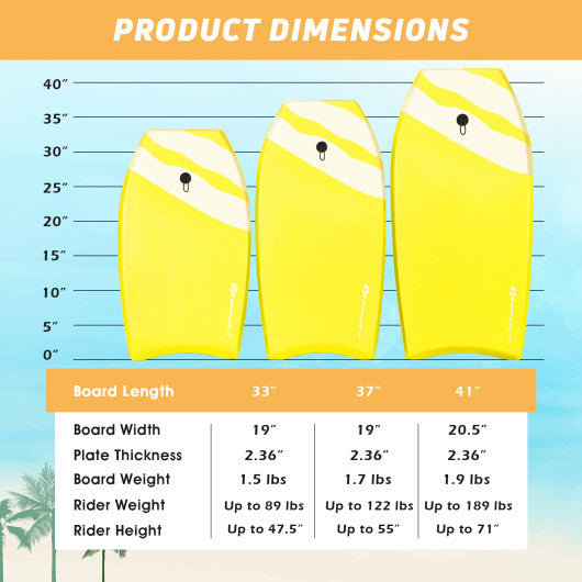 Lightweight Super Bodyboard Surfing with EPS Core Boarding-L Sale