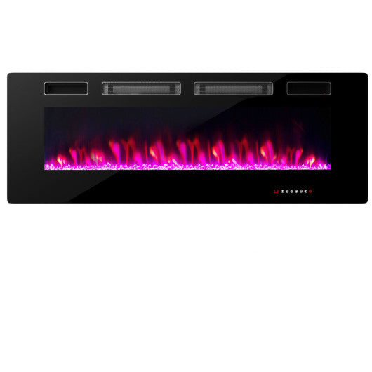 42 50 60 72 Inch Ultra-Thin Electric Fireplace with Decorative Crystals-50 inches Hot on Sale